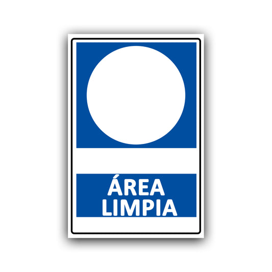 Señalética "ÁREA LIMPIA"